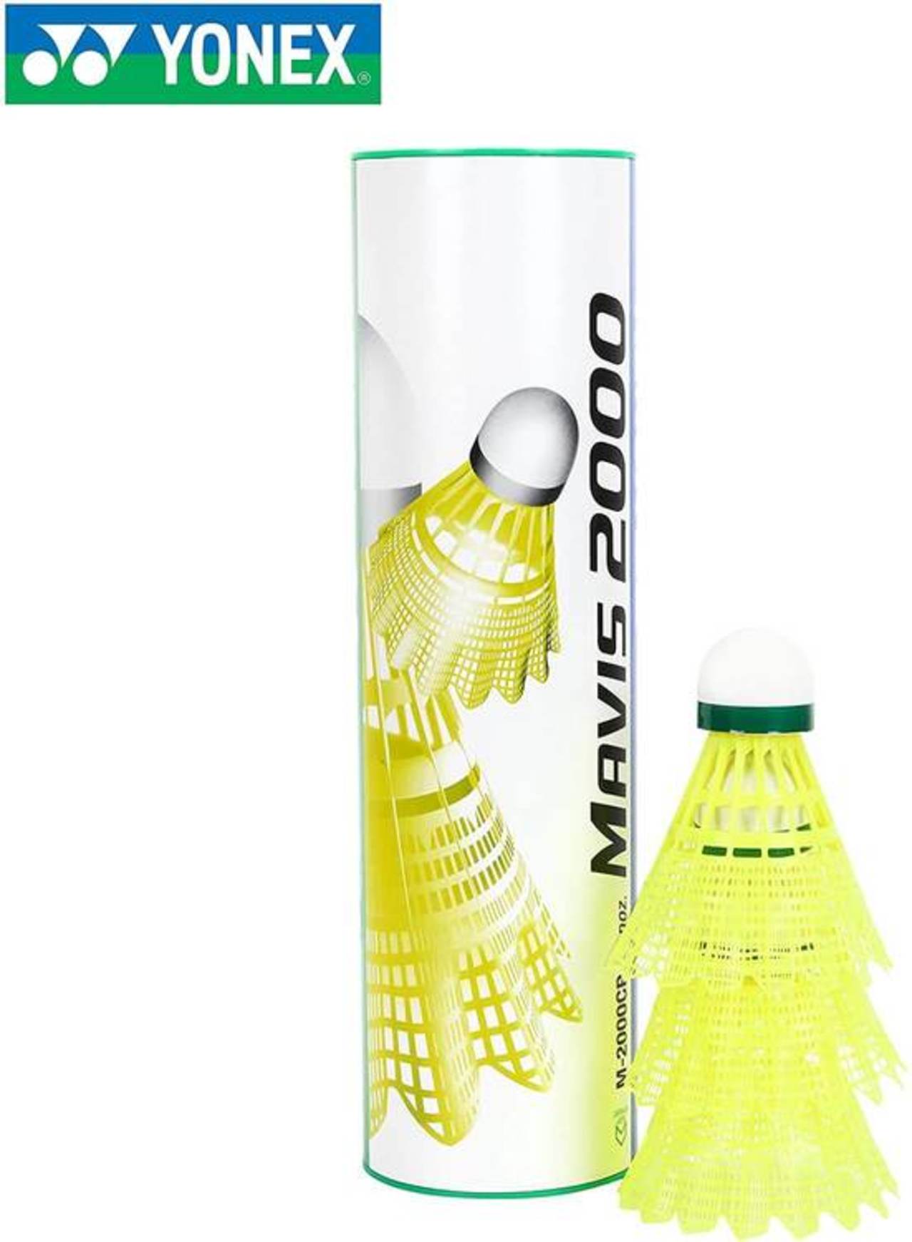 Yellow Yonex Mavis 2000 Medium Speed Badminton Shuttlecocks Birdies Pack of 6 