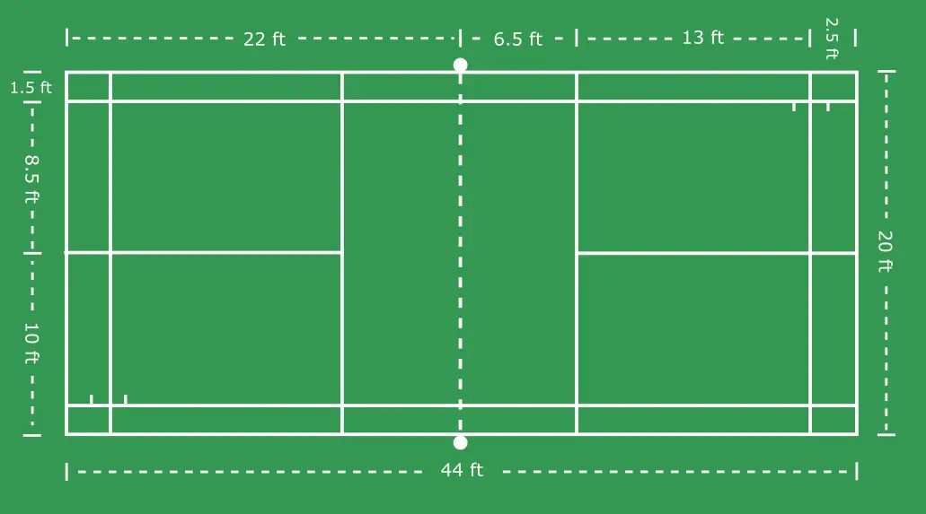 Ball badminton court marking and Measurements  YouTube