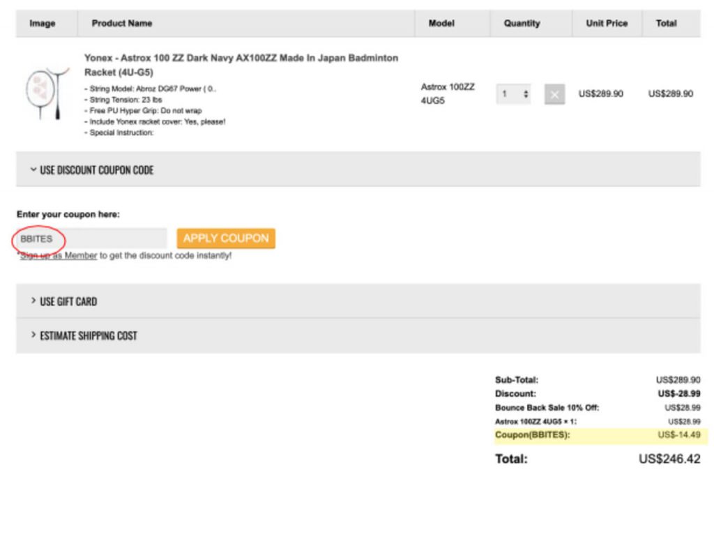 Badminton Bay Discount Code