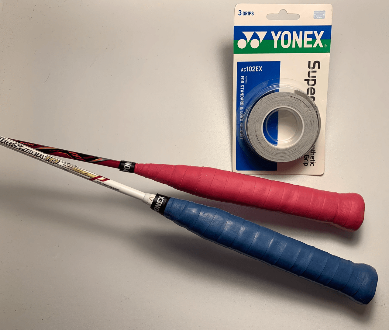 Squash Yonex Tennis 2 Grips Included Badminton Red Racket Grip / Grap 