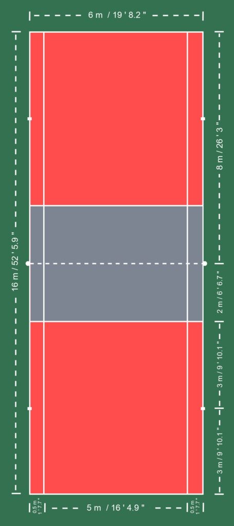 AirBadminton Dimensions Vertical