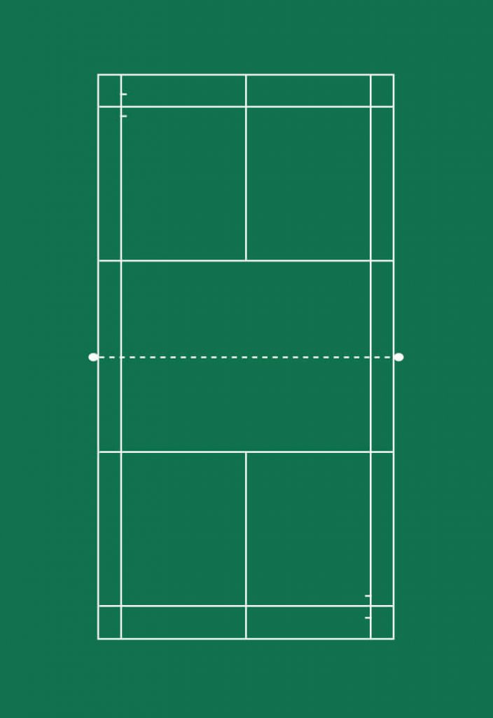 Badminton regular full court.