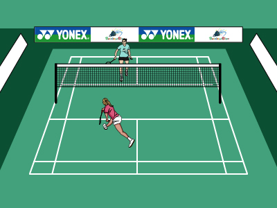Women's Singles Badminton Match