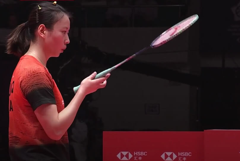 Blowing on a Badminton Racket