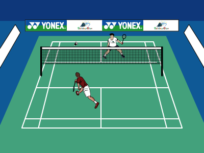 Men's Singles Badminton Match