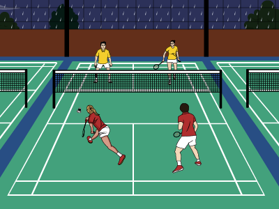 Badminton can be played indoors