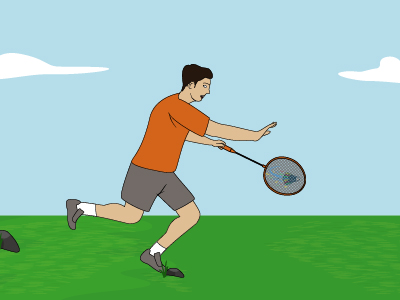 Badminton in an Uneven Terrain