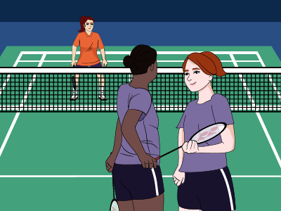 Handing Over A Racket