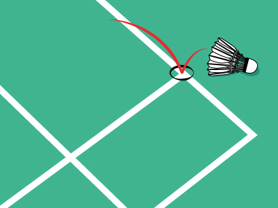 Shuttlecock Bouncing Off the Floor