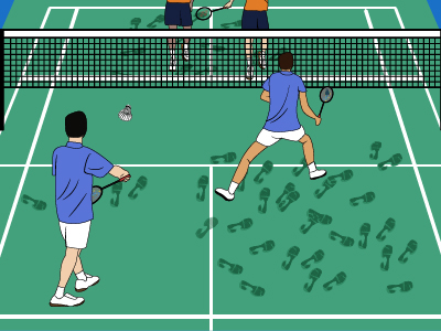 \Badminton Court with Sole Markings
