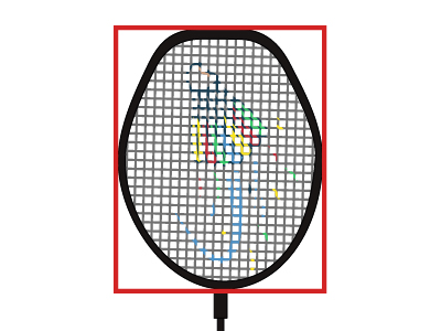 Isometric Racket Head (Squared-off tip)