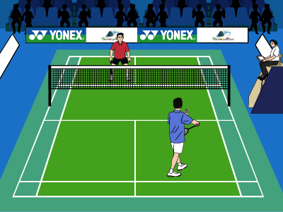 Singles Match Area of Play