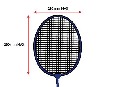Badminton Racket Head Dimensions