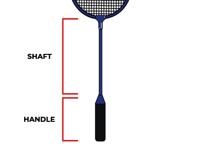 Badminton Racket Shaft and Handle