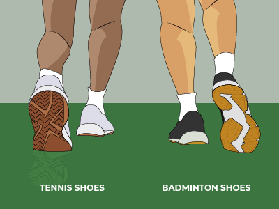 Tennis VS Badminton GUM SOLE