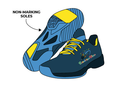 Badminton Shoes have NON-MARKING SOLES