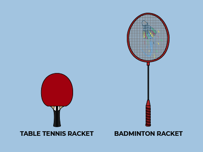 Table Tennis VS Badminton Racket
